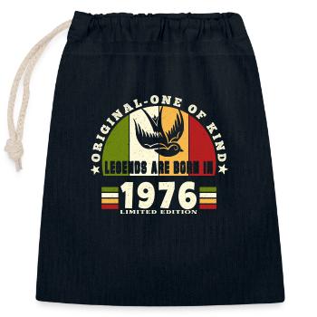 1976 Vintage Geburtstag Legende Geschenk - Verschließbarer Geschenkbeutel aus Baumwolle (25x30cm) - Navy - Vorne