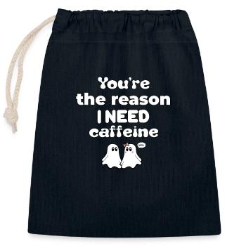 T-shirts avec des phrases amusantes - Fantasmitas 12 - Sac cadeau en coton avec cordon (25 x 30 cm) - bleu marine - Devant