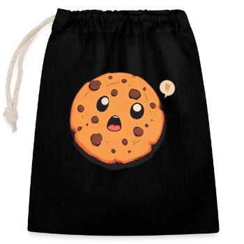 Manga Cookie - Verschließbarer Geschenkbeutel aus Baumwolle (25x30cm) - Schwarz - Vorne