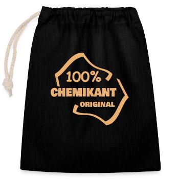 Profession : Technicien en chimie - Sac cadeau en coton avec cordon (25 x 30 cm) - noir - Devant