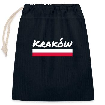 Krakow Poland Polish Flag Pole - Closable cotton gift bag (25x30cm) - navy - Front