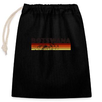 Botswana Botsuana Vintage Botsuanische Retro - Verschließbarer Geschenkbeutel aus Baumwolle (25x30cm) - Schwarz - Vorne