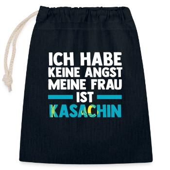 Kasachen Kasachstan - Verschließbarer Geschenkbeutel aus Baumwolle (25x30cm) - Navy - Vorne