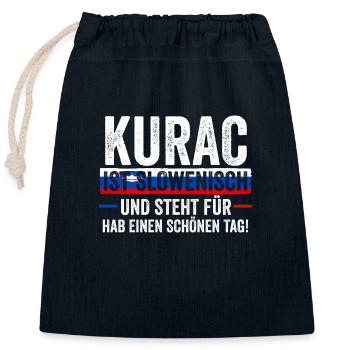 Slowenen Slowenien - Verschließbarer Geschenkbeutel aus Baumwolle (25x30cm) - Navy - Vorne