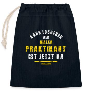 Maler Praktikant Malerei Praktikum Lackierer - Verschließbarer Geschenkbeutel aus Baumwolle (25x30cm) - Navy - Vorne
