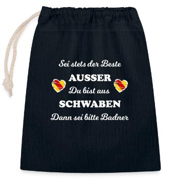 The Swabians and Badners - Closable cotton gift bag (25x30cm) - navy - Front