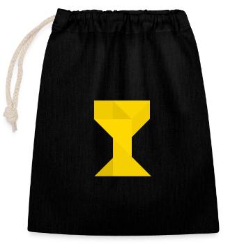 Trophée - Tangram - Sac cadeau en coton avec cordon (25 x 30 cm) - noir - Devant