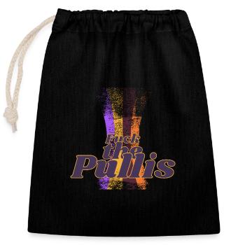 Fuck le Pullis - Sac cadeau en coton avec cordon (25 x 30 cm) - noir - Devant