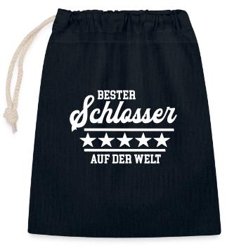 Bester Schlosser Schlosserei Meister Chef Handwerk - Verschließbarer Geschenkbeutel aus Baumwolle (25x30cm) - Navy - Vorne