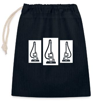 Staubsauger Putzen - Verschließbarer Geschenkbeutel aus Baumwolle (25x30cm) - Navy - Vorne