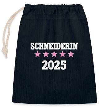 Schneiderin 2025 Neuer Job Arbeit Ausbildung Lehre - Verschließbarer Geschenkbeutel aus Baumwolle (25x30cm) - Navy - Vorne