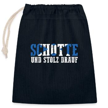 Schotten Schottisch Schottland - Verschließbarer Geschenkbeutel aus Baumwolle (25x30cm) - Navy - Vorne