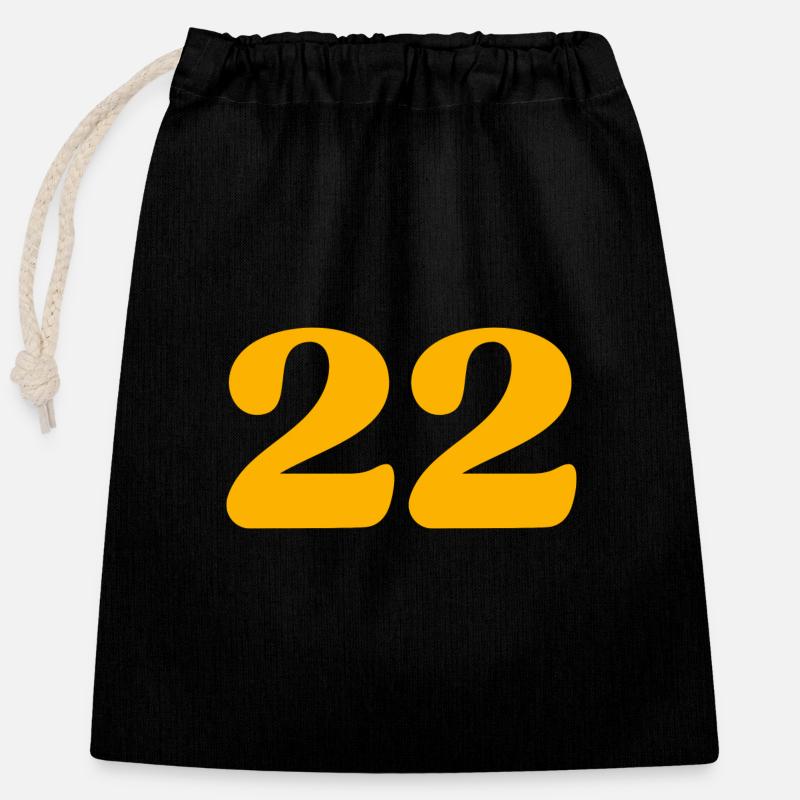 22 - Sac cadeau en coton avec cordon (25 x 30 cm) - noir