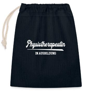 Physiotherapeutin in Ausbildung Studium Physio - Verschließbarer Geschenkbeutel aus Baumwolle (25x30cm) - Navy - Vorne