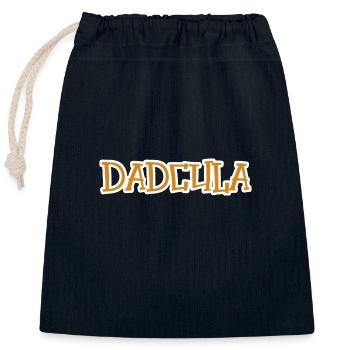 Dadcula Lustiges Halloween Kostüm mit Wortspiel - Verschließbarer Geschenkbeutel aus Baumwolle (25x30cm) - Navy - Vorne