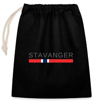 Stavanger Norwegen - Verschließbarer Geschenkbeutel aus Baumwolle (25x30cm) - Schwarz - Vorne