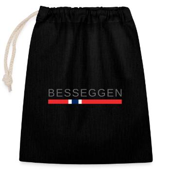 Besseggen Norwegen - Verschließbarer Geschenkbeutel aus Baumwolle (25x30cm) - Schwarz - Vorne