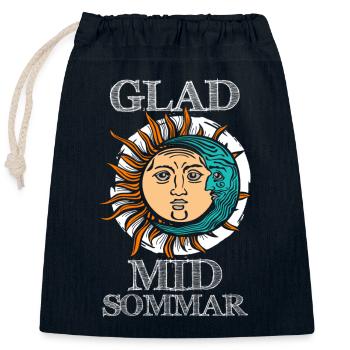 Midsommar Fest Ritual - Verschließbarer Geschenkbeutel aus Baumwolle (25x30cm) - Navy - Vorne