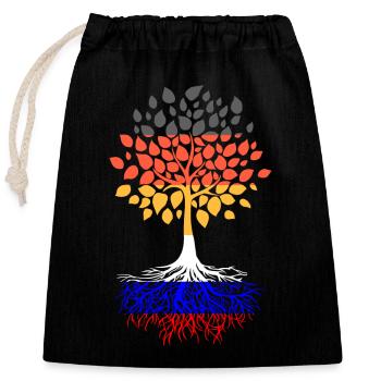 Deutscher Russe Russische Wurzeln - Verschließbarer Geschenkbeutel aus Baumwolle (25x30cm) - Schwarz - Vorne