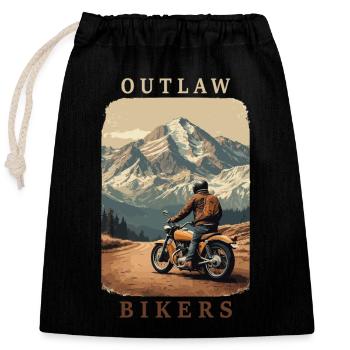 Geächtete Motorradfahrer - Verschließbarer Geschenkbeutel aus Baumwolle (25x30cm) - Schwarz - Vorne