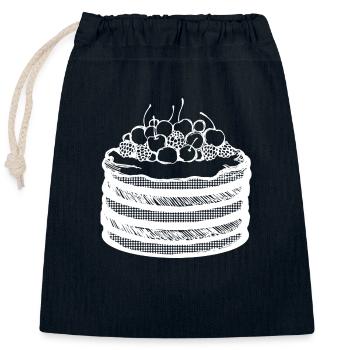 Kuchen Backen Bäcker Konditor - Verschließbarer Geschenkbeutel aus Baumwolle (25x30cm) - Navy - Vorne