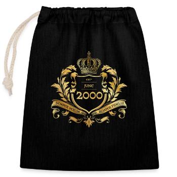 25e anniversaire Semper Verum - Création 06/2000 - Sac cadeau en coton avec cordon (25 x 30 cm) - noir - Devant