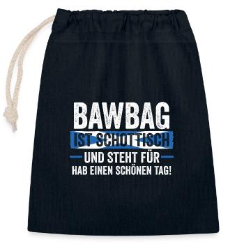 Schotten Schottisch Schottland - Verschließbarer Geschenkbeutel aus Baumwolle (25x30cm) - Navy - Vorne