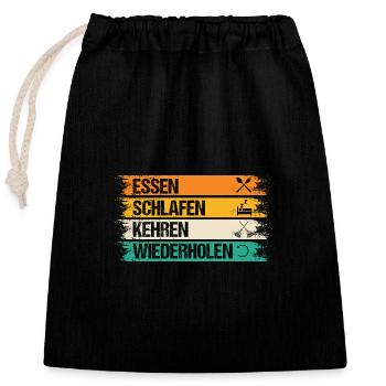Facility Manager Caretaker Caretaker - Closable cotton gift bag (25x30cm) - black - Front