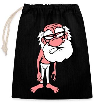 drôle mince mal agacé en colère en colère Schlec - Sac cadeau en coton avec cordon (25 x 30 cm) - noir - Devant