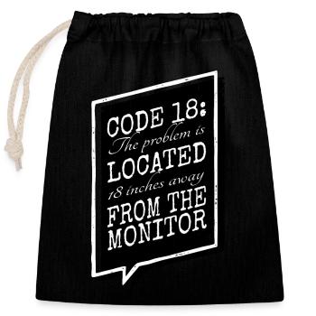 statement gift idea bio hack bday present idea - Verschließbarer Geschenkbeutel aus Baumwolle (25x30cm) - Schwarz - Vorne