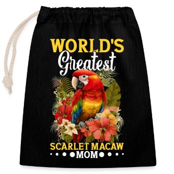 The greatest scarlachara mother in the world - Closable cotton gift bag (25x30cm) - black - Front