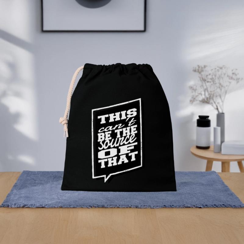programming, computer scientist, humor, informatics Closable cotton gift bag (25x30cm)