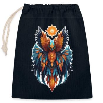 Phönix - Phönix - Feuervogel - Verschließbarer Geschenkbeutel aus Baumwolle (25x30cm) - Navy - Vorne