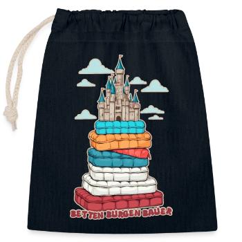 Betten Burgen Bauer - Verschließbarer Geschenkbeutel aus Baumwolle (25x30cm) - Navy - Vorne
