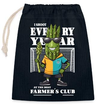 Spargel Verein - Verschließbarer Geschenkbeutel aus Baumwolle (25x30cm) - Navy - Vorne