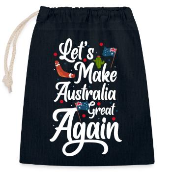 Flag State Metropolis - Closable cotton gift bag (25x30cm) - navy - Front