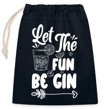 Alcohol Drink Drinker Liquor - Closable cotton gift bag (25x30cm) - navy - Front