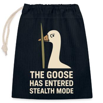 Funny Gänse Meme Chaos Honk Zertifiziert Albern - Verschließbarer Geschenkbeutel aus Baumwolle (25x30cm) - Navy - Vorne