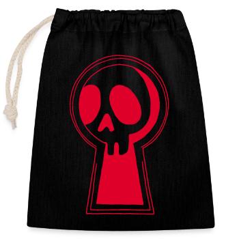 La mort rouge nous observe - Sac cadeau en coton avec cordon (25 x 30 cm) - noir - Devant