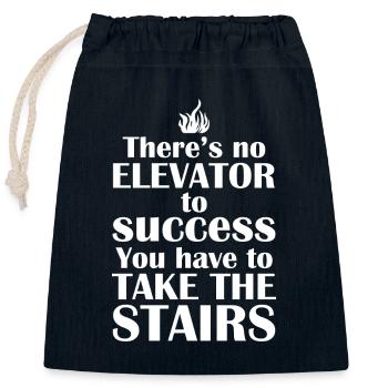 Success Motivation - Closable cotton gift bag (25x30cm) - navy - Front