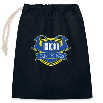 HCD - Classic - Closable cotton gift bag (25x30cm) - navy - Front