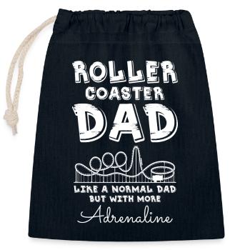 Montagnes russes papa - Sac cadeau en coton avec cordon (25 x 30 cm) - bleu marine - Devant