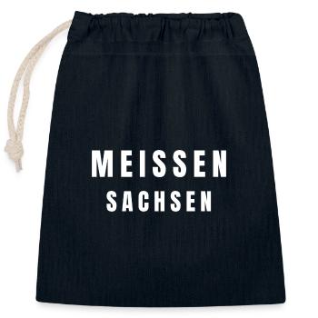 Meissen, Saxe - Sac cadeau en coton avec cordon (25 x 30 cm) - bleu marine - Devant