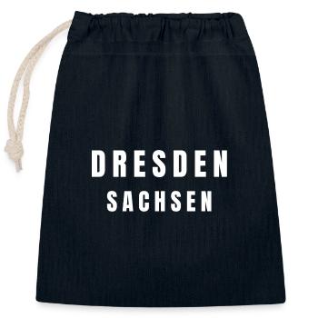 Dresden Sachsen - Verschließbarer Geschenkbeutel aus Baumwolle (25x30cm) - Navy - Vorne