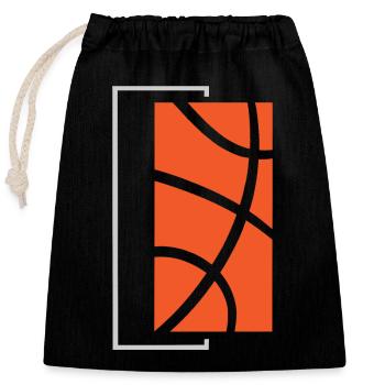 Joueurs de basket-ball - Sac cadeau en coton avec cordon (25 x 30 cm) - noir - Devant