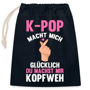 Korea Musik Kpop - Verschließbarer Geschenkbeutel aus Baumwolle (25x30cm) - Navy - Vorne
