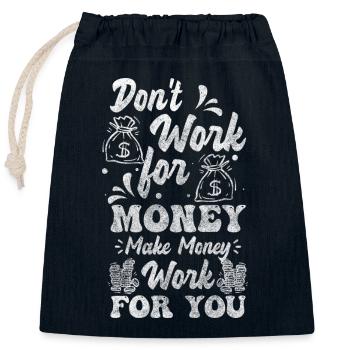 Geld Finanzen Gold Investor - Verschließbarer Geschenkbeutel aus Baumwolle (25x30cm) - Navy - Vorne