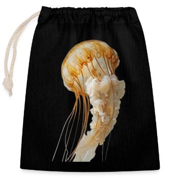 Jellyfish - Closable cotton gift bag (25x30cm) - black - Front
