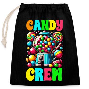 Candy Crew Decoration Candy Lover Sweet Tooth - Closable cotton gift bag (25x30cm) - black - Front