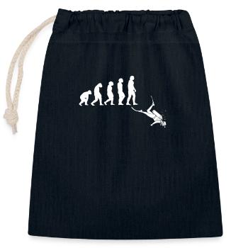 Tshirt évolution plongeur - Sac cadeau en coton avec cordon (25 x 30 cm) - bleu marine - Devant